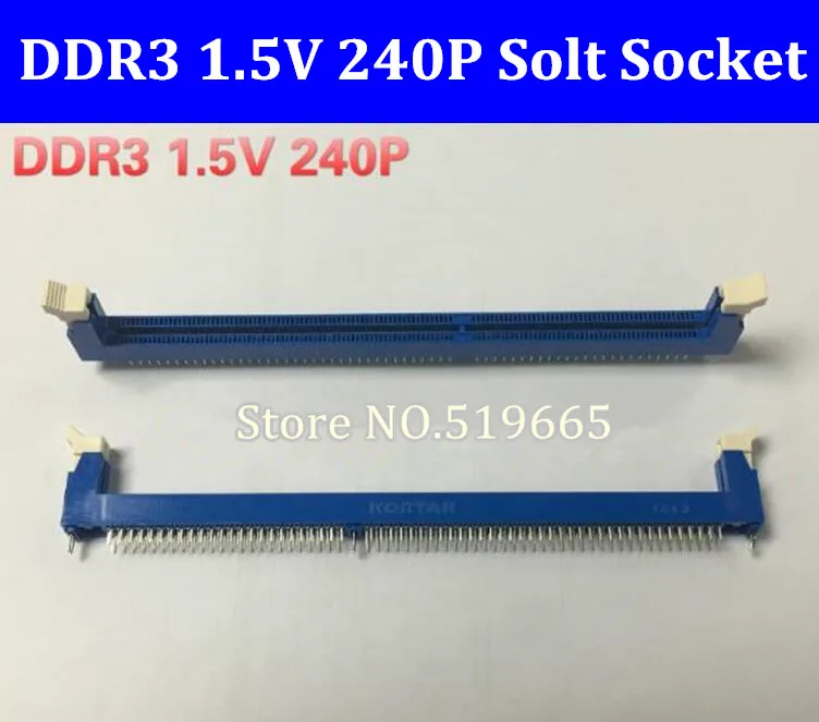 

DDR3 240P 1.5V memory slot socket for desktop computer Blue