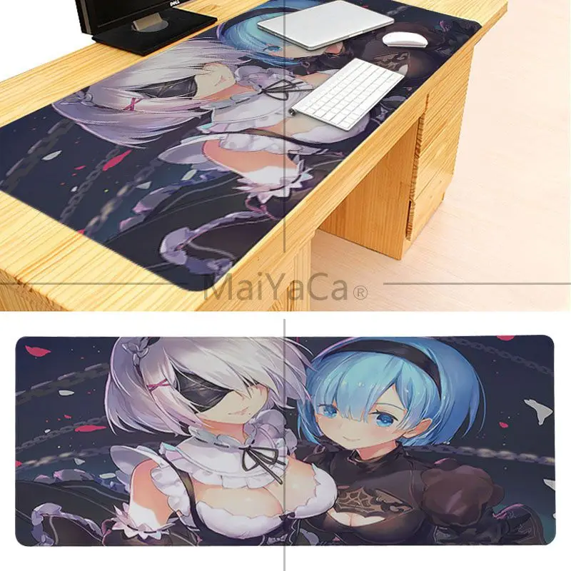 Lock Edge 30x60cm MaiYaCa Новые поступления Rem Re Zero Аниме Девушки ноутбук игровые мыши коврик для мыши игровой коврик для мыши фиксирующий край нескользящий коврик для мыши - Цвет: Lock Edge 30x60cm