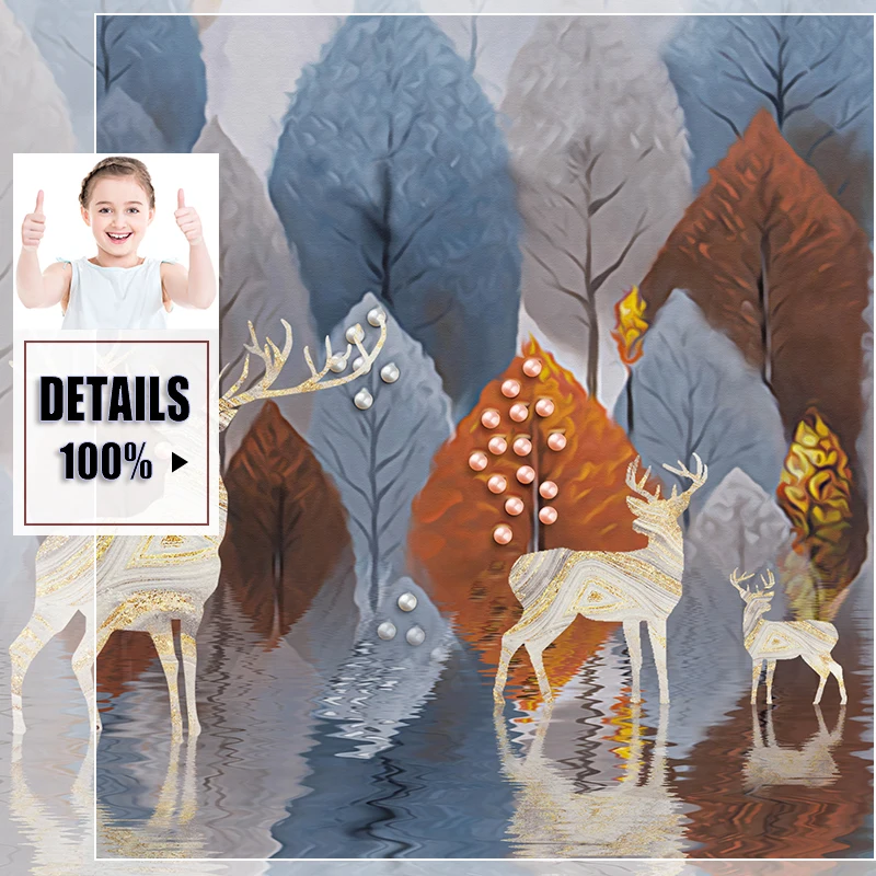 Картина на стену акварелью шикарный домашний декор для гостиной спальни