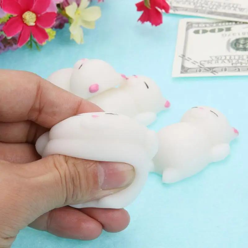 Мини игрушка животные для ребенка кошка мягкая милая липкая антистресс мячик