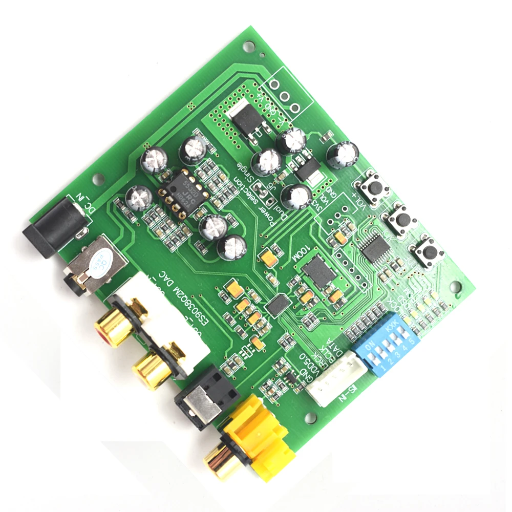 ES9038Q2M I2S IIS DSD доп коаксиальный SPDIF волокна цифровой аудио ЦАП Декодер совета RCA+ 3,5 терминал DC 9-15 В A9-012