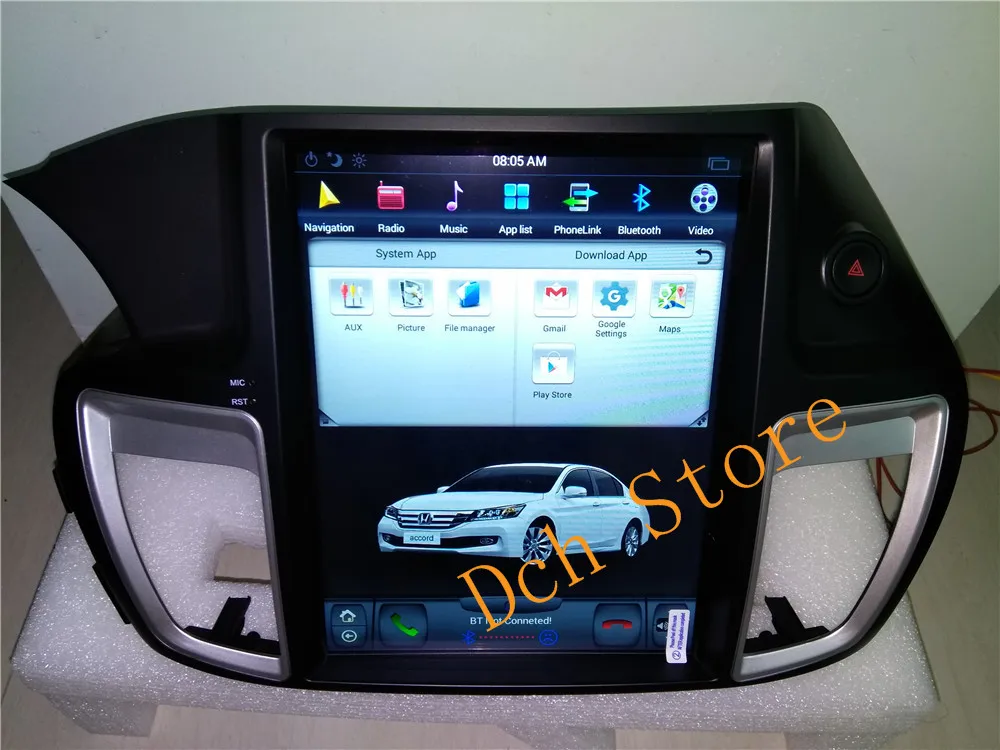 12,1 ''вертикальный экран tesla стиль Android 8,1 автомобильный dvd-плеер gps navi для HONDA ACCORD 9 nine 2013 PX6