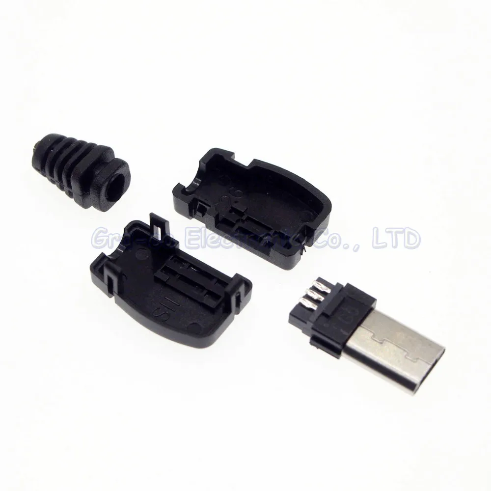 100 набор 4 в 1 DIY 90 градусный паяльный Тип MICRO USB 5P Штекерный разъем удлиненного