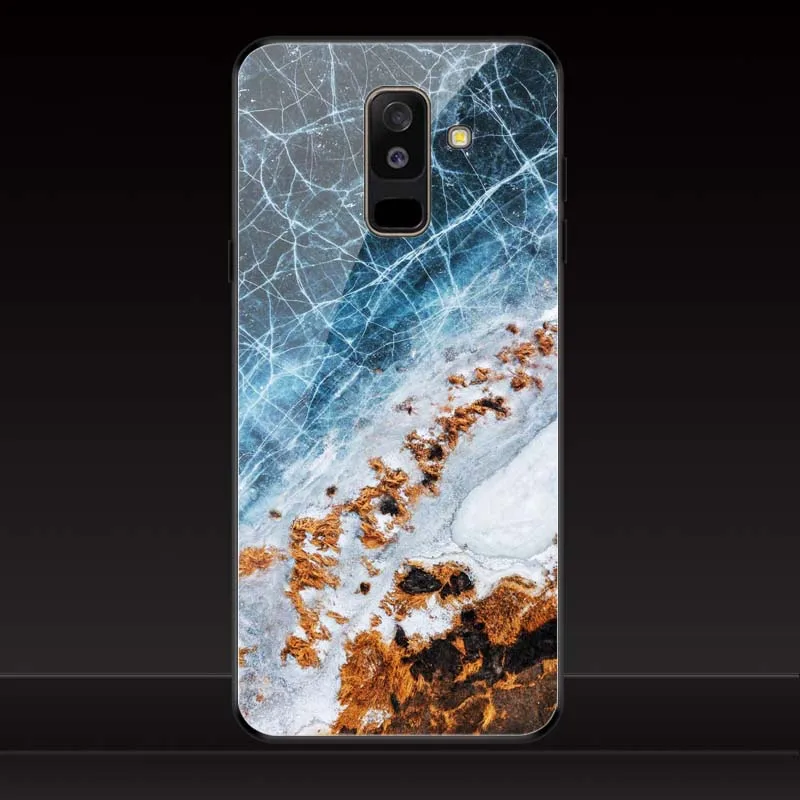 Geruide телефон цветной печати samsung A6 plus чехол закаленное стекло samsung Galaxy A6 Dual SIM SM A600 A600F чехол - Цвет: E11