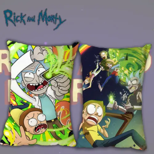 16x24&quot Anime Rick and Mori Pickle Waist Cushion Pillow Case Cover Home Decor Costume Hot |