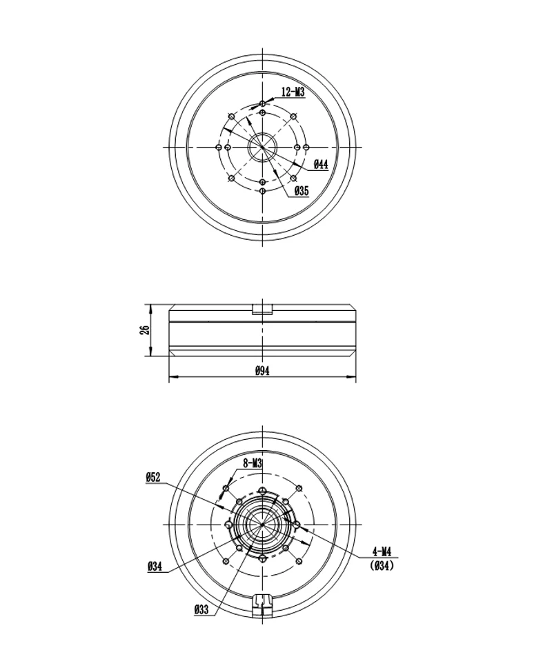 

1PC GM8310H KV22 Motor Brushless 3 Phase Outer Rotor No Sensor Large Torque DC Motors 12.6mm Hollow Shaft Dustproof fr RC UAV