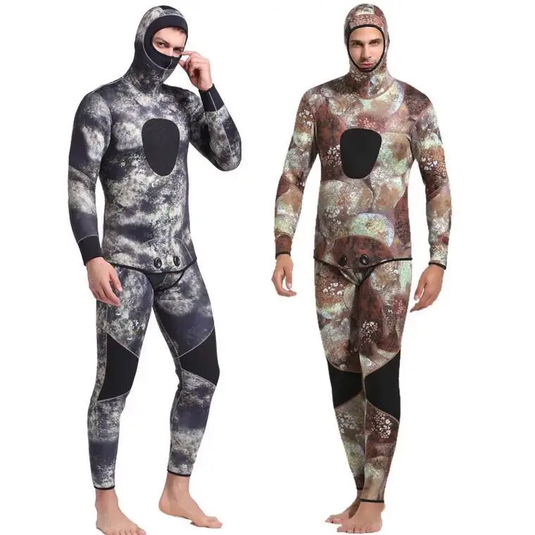 

Mens Neoprene Wetsuit 2-Piece set 3mm Super Stretch Camouflage Fullsuit for Freediving Snorkeling Swimming Spearfishing Wetsuit