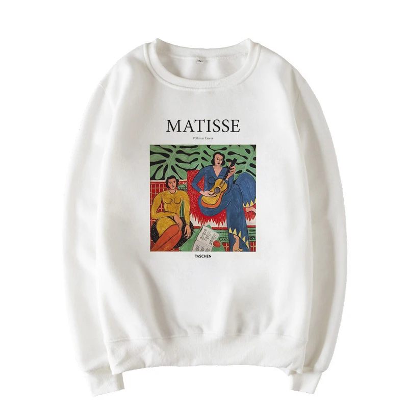 1 Matisse Art/зимние повседневные топы с длинными рукавами и принтом с героями мультфильмов большого размера, Женская толстовка, новая забавная Толстовка Harajuku с круглым вырезом - Цвет: 1