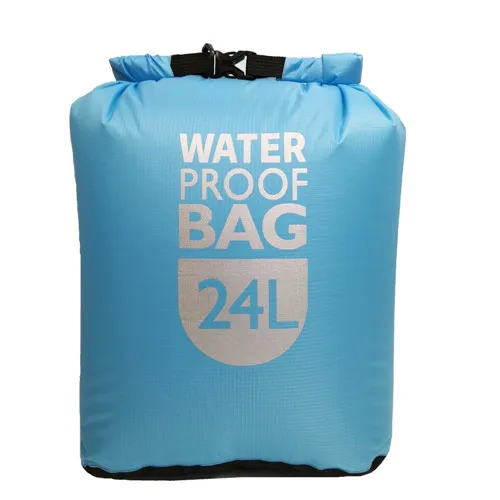 Blue 24L 6L 12L 24L рафтинг для плавания на лодках сухой мешок парусный Каякинг каноинг река Трассировка пакет треккинг плавающий водонепроницаемый мешок - Цвет: Blue 24L
