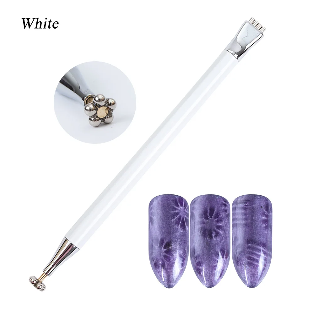 White Magnet Pen 1 шт кошка гель для глаз Магнитная палочка сильный магнитная доска для 5D эффект кошачьих глаз Магия UV гель для ногтей для росписи ногтей инструменты LA948 - Цвет: White Magnet Pen