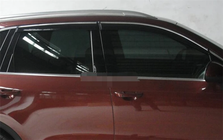 Пластиковый козырек для окон Porsche Cayenne 2008-2010 оттенки на вентиляционное отверстие