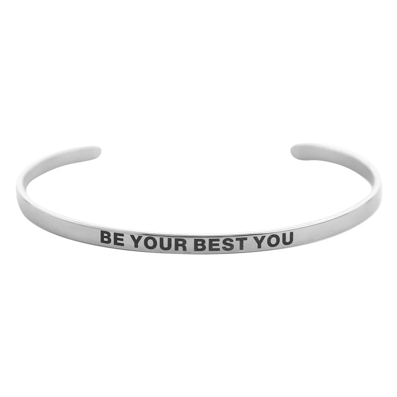 2018 индивидуальный браслет из нержавеющей стали 316L вдохновляющие