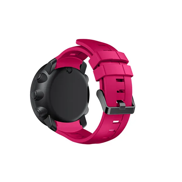 Rose red Силиконовый ремешок для часов Suunto AMBIT3 вертикальный браслет для Suunto Traverse/Alpha/Spartan сменные ремешки с инструментами - Цвет: Rose red