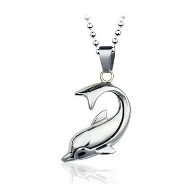 Прекрасный Дельфин Рыба Кулон Ожерелье Из Нержавеющей Стали Ювелирные Изделия
