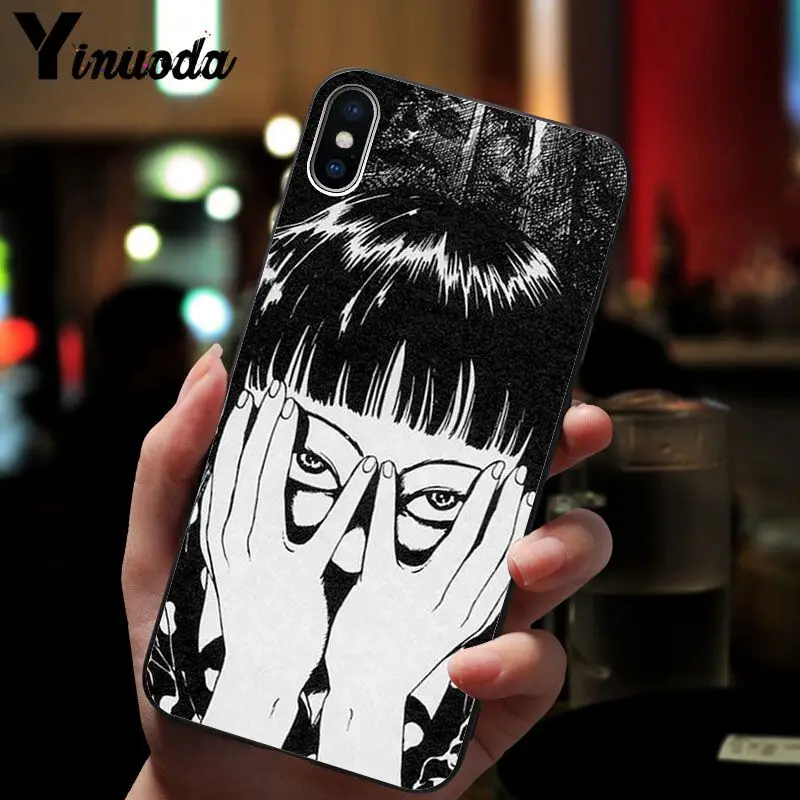 11pro MAX kawaki Tomie черный мягкий силиконовый чехол для телефона из ТПУ Apple iPhone 8 7 6 6S Plus X