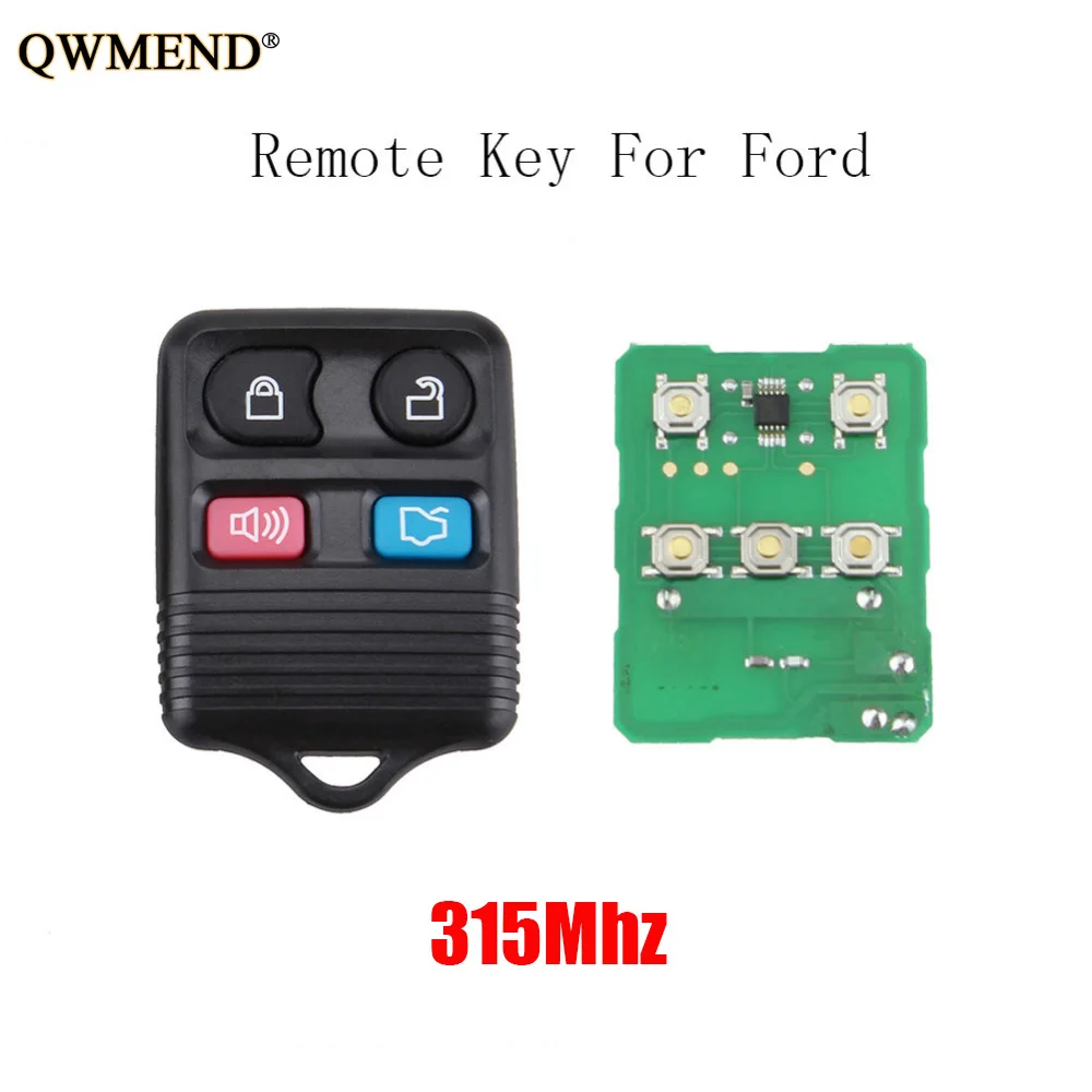 QWMEND 10 шт. * 4 кнопки 315 МГц Автомобильный Дистанционный ключ для Ford 2001-2007 Escape F 150