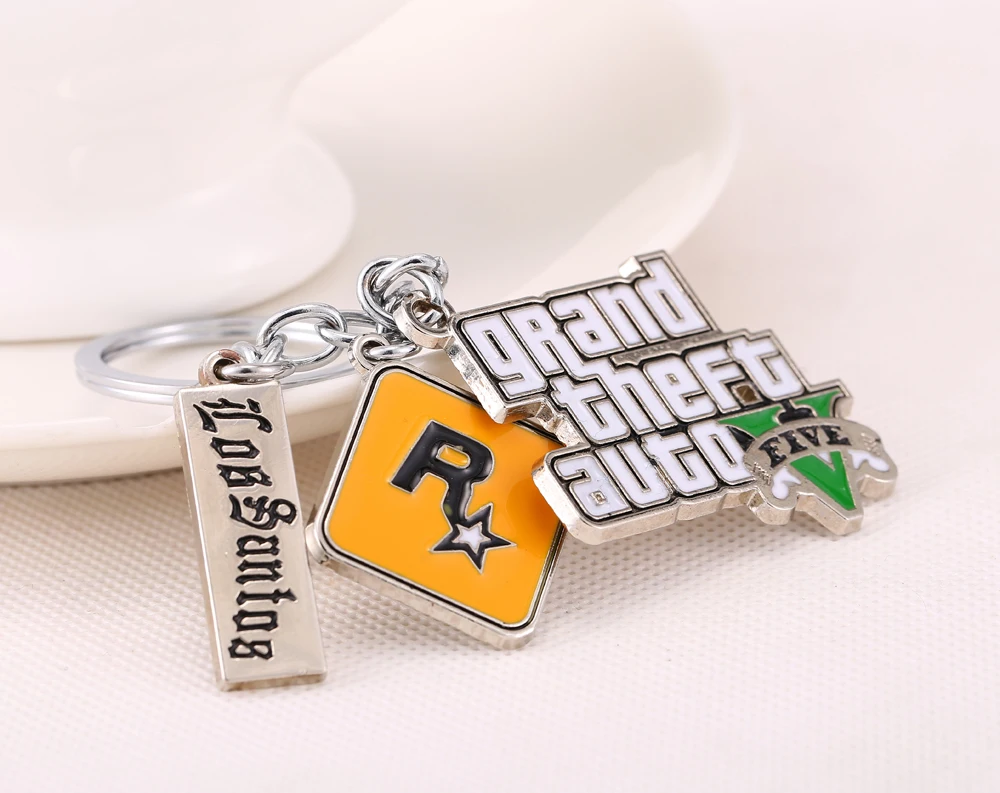 Брелок для ключей GTA5 автомобильный держатель с V образным вырезом в стиле игры Grand