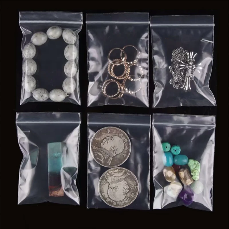 Маленькая пластиковая сумка на молнии толщиной 0,12 мм Ziplock упаковка для таблеток несколько размеров пакеты на молнии пластиковая упаковка мешков для хранения
