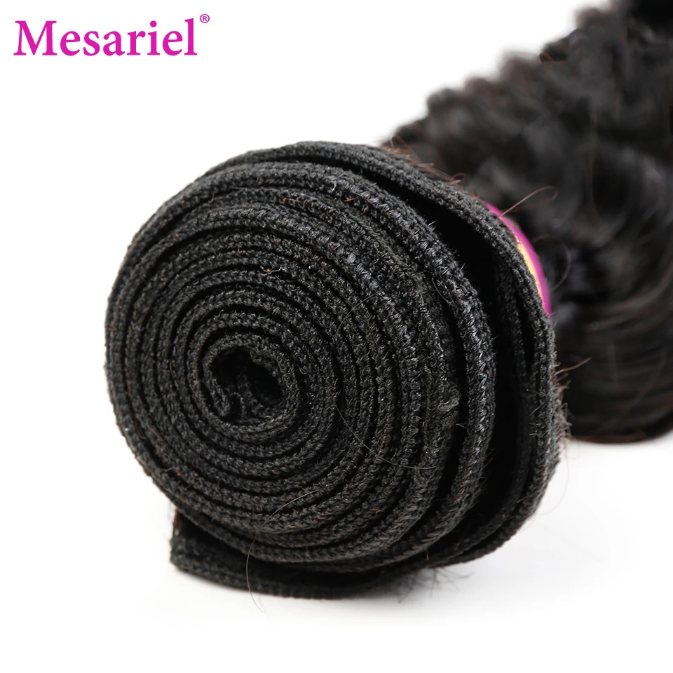 Mesariel Brazilian Hair Weave Bundles Kinky Curly 4 Remy Human Extension | Weaving