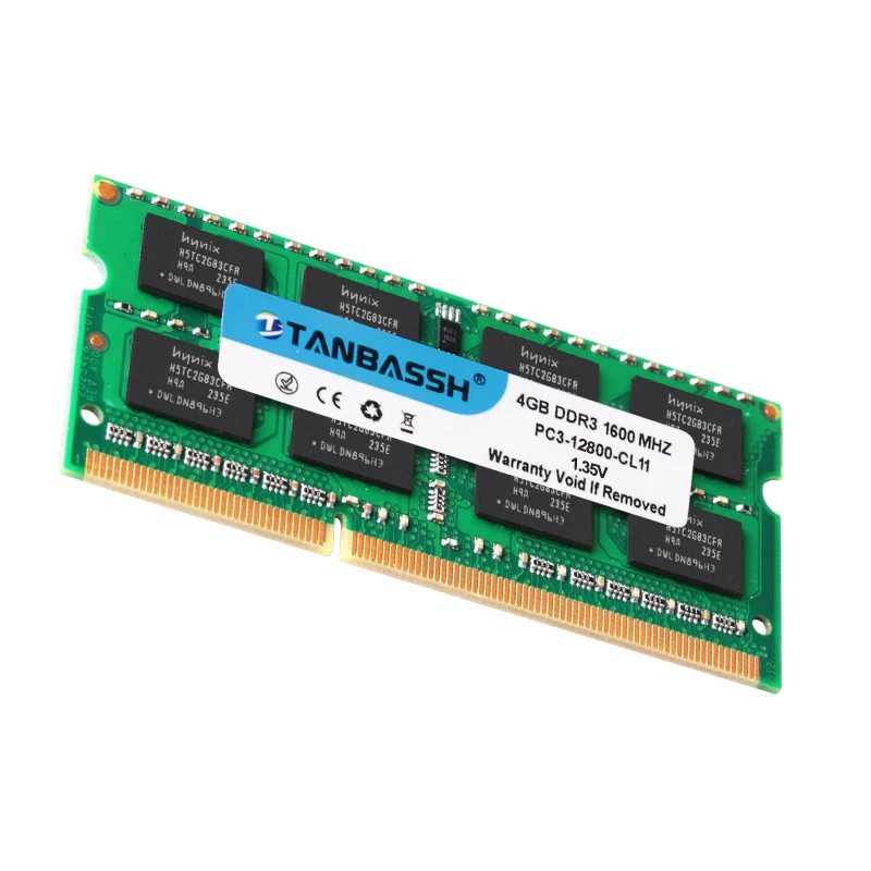 DDR3 ram sodimm ноутбук 4 ГБ/8 ГБ 1600 МГц 1,35 в PC3L ноутбук ram память TANBASSH