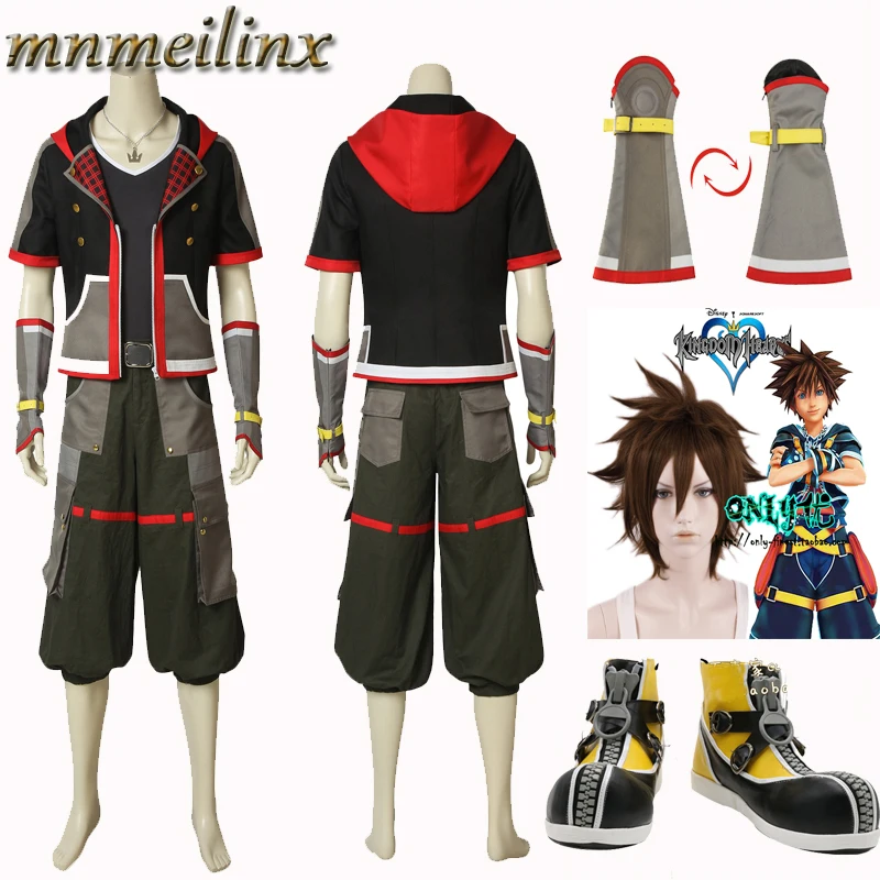 Популярная игра, аниме, косплей, Kingdom Hearts 3, Sora, косплей, костюм на заказ, Sora, костюм, наряд, обувь, парик, Хэллоуин, унисекс, на заказ