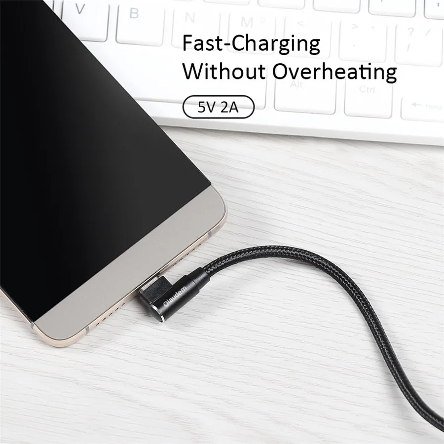 Шейные скобки... плетеный нейлоновый 90 градусов кабель USB C для huawei P10 Быстрая