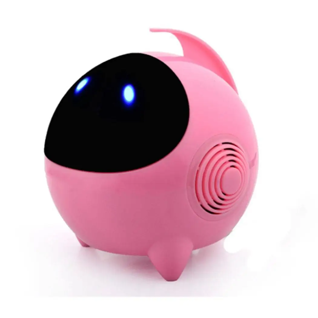 Portable Mini Speaker USB Interface 3.5mm Jack Bass Cute Robot MP3 Audio Player Subwoofer Computer Music Woofer | Электроника