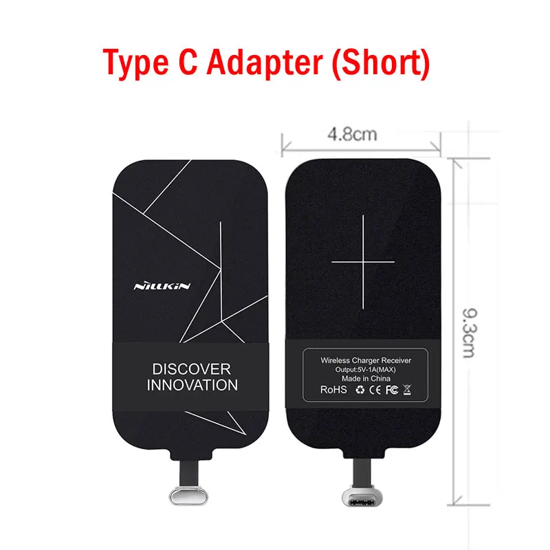 for Type C S Nillkin Волшебные метки QI беспроводной зарядный приемник Micro USB/type C адаптер для iPhone 5S, SE 6 6 S 7 Plus для samsung S6 S7 Edge - Тип штекера: for Type C S