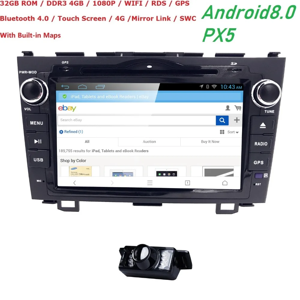 Android 8 0 HD 1024*600 автомобильный dvd плеер радио для Honda CRV 2007 2008 2009 2010 2011 4G WIFI GPS навигация