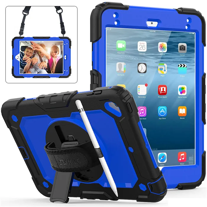 A Style-3 Вращающийся чехол на 360 градусов для IPad Mini 5 Mini5 Mini4 7,9 '' чехол с ремешком на руку на плечо ударопрочный детский чехол Funda - Цвет: A Style-3