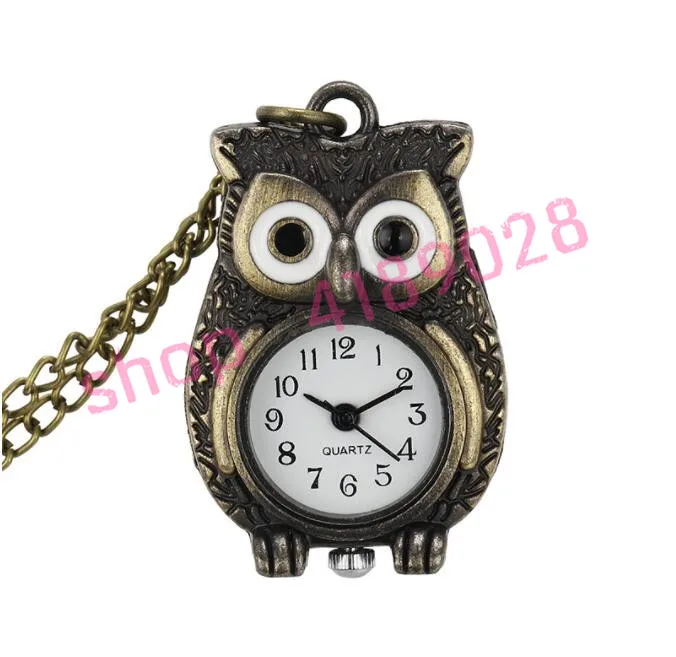 

Copper alloy, simple creative owl pocket watch (non mechanical)