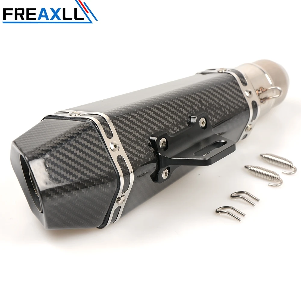 Для Yamaha R15 MT09 R6 CB400 NC750X CBR Универсальный 51 61 мм Akrapovic Мотоцикл выхлопная труба глушитель Escape для SC проекта
