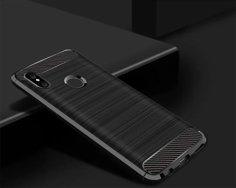 Силиконовый чехол для Xiaomi mi A2 чехол для Xiaomi mi A2 Lite чехол мягкий CarbonFiber чехол для телефона на Xiaomi mi A2 lite красный mi 6 Pro - Цвет: Черный