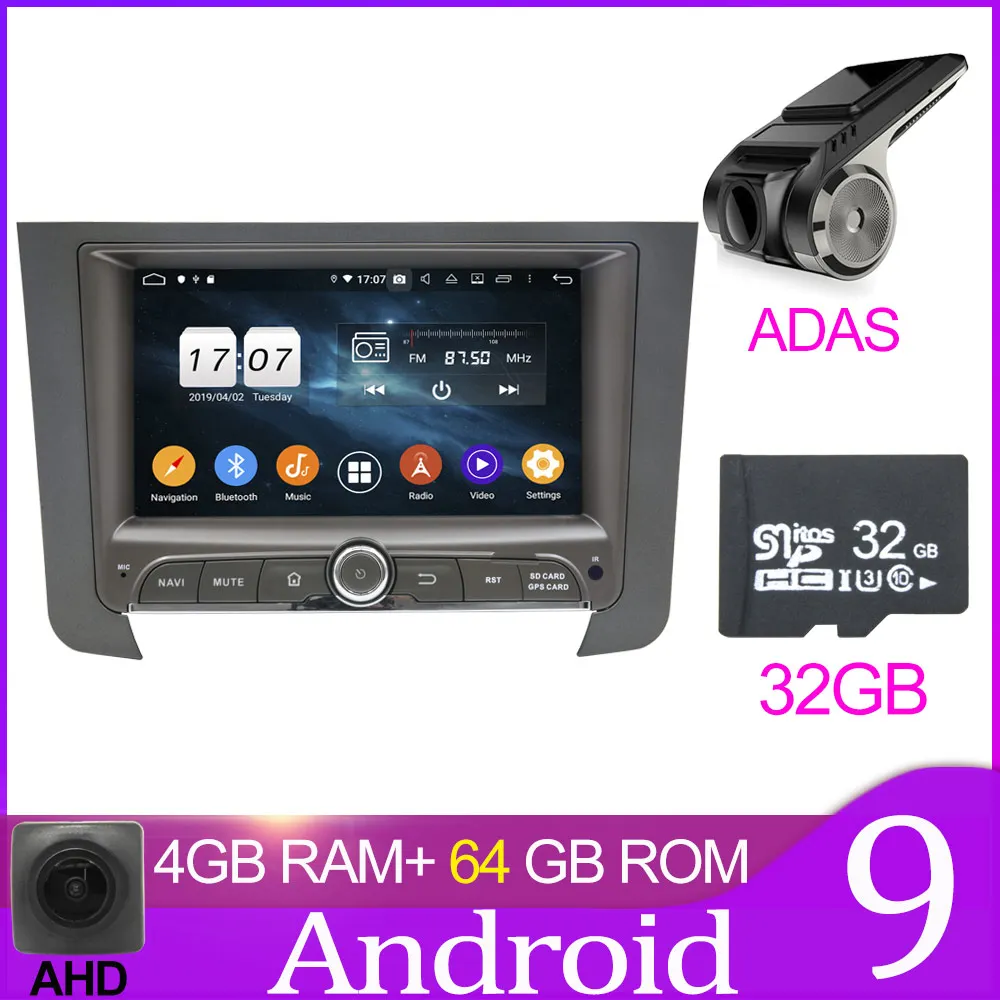 64GB with ADAS Owtosin 2 din Android 9,0 автомобильный Радио плеер мультимедиа для Ssangyong Rexton 2012 2013 Автомобильный gps навигатор Авторадио - Цвет: 64GB with ADAS