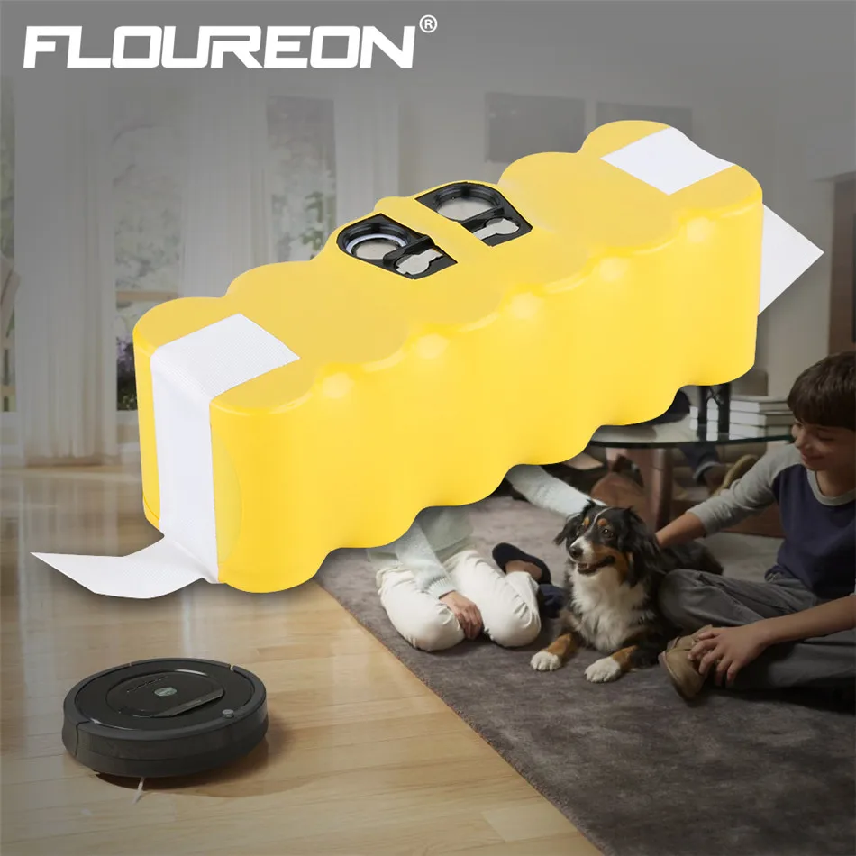 FLOUREON 14,4 V 3500 мА/ч, металл-гидридных или никель Батарея для iRobot Roomba пылесос для 500 600 700 800 серии 510 521v530 532 534 535 540 550
