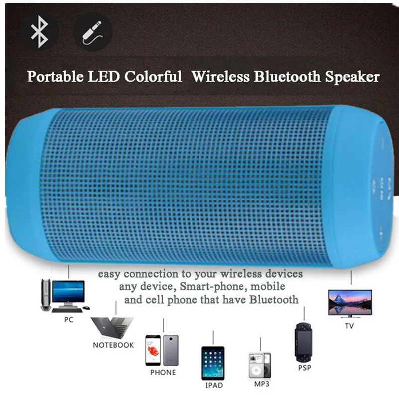 Беспроводной Bluetooth динамик портативный светодиодный мигающий светильник