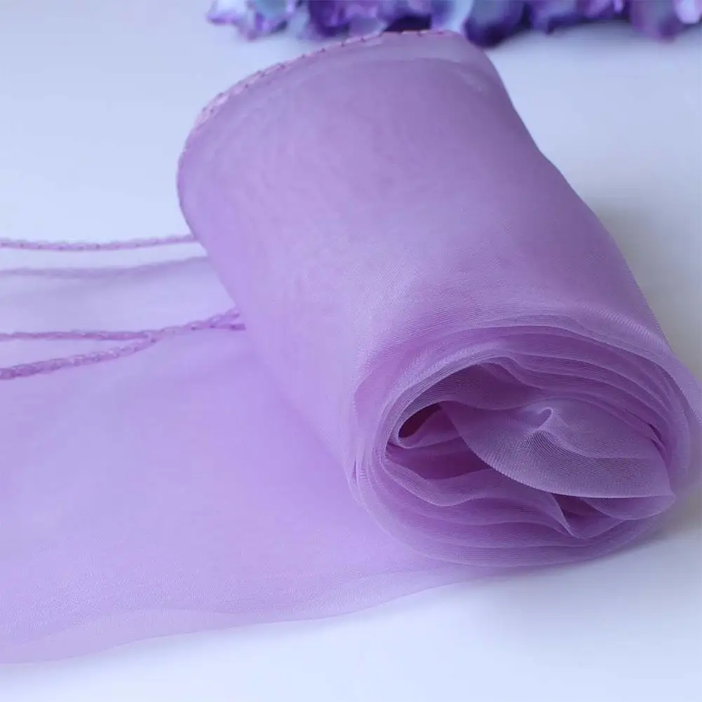 Light Purple WITUSE настольная дорожка из прозрачной органзы настольная дорожка Свадебная вечеринка банкет Украшение бант Swag 22 цвета для украшения стола - Цвет: Light Purple
