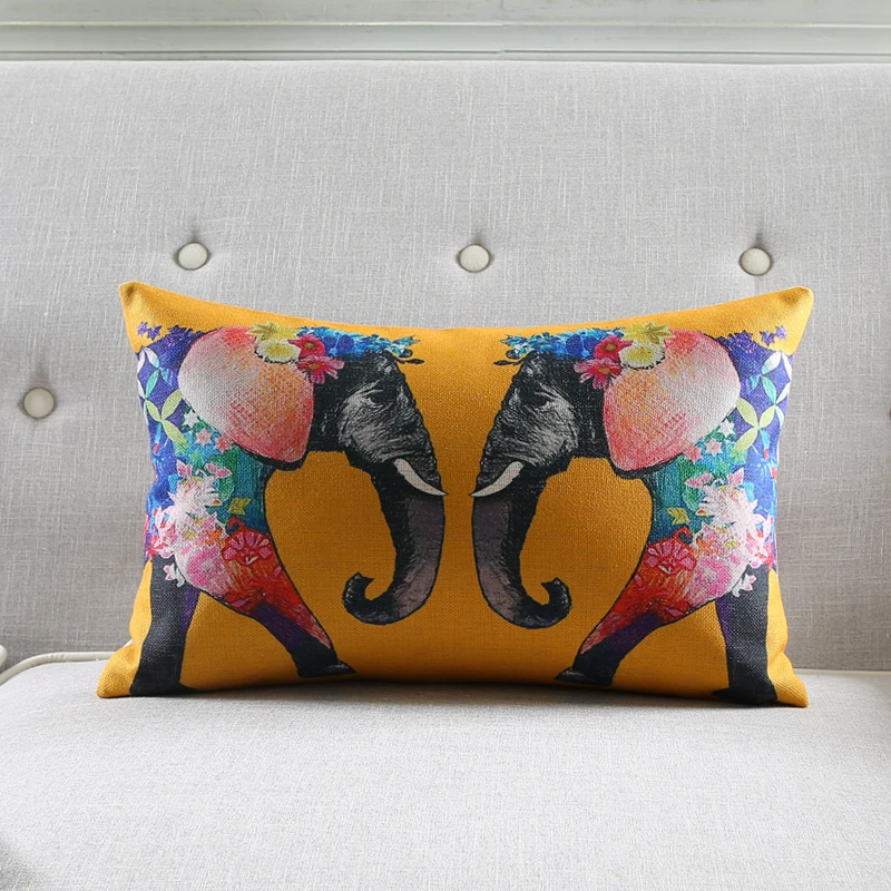 Милые Животные декоративные наволочки лен Юго Восточной Азии Стиль подушка