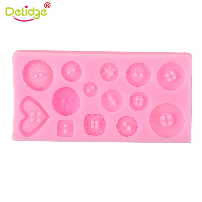 Delidge 1 шт. симпатичная силиконовая форма для шоколада с кнопками 3D помадки торта