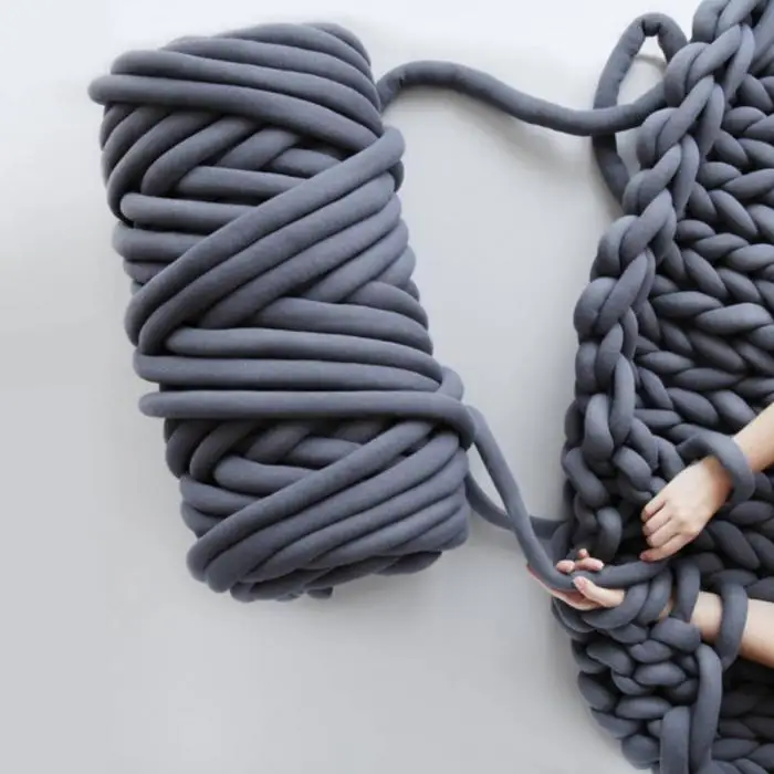 Супер толстые пряжи руки вязаное одеяло из толстой пряжи ручной вязки DIY одеяло горячие продажи