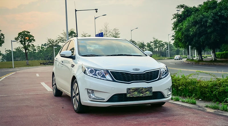 Автостайлинг для Kia K2 фары 2011 2014 Rio светодиодный ные DRL Биксеноновые линзы Дальний
