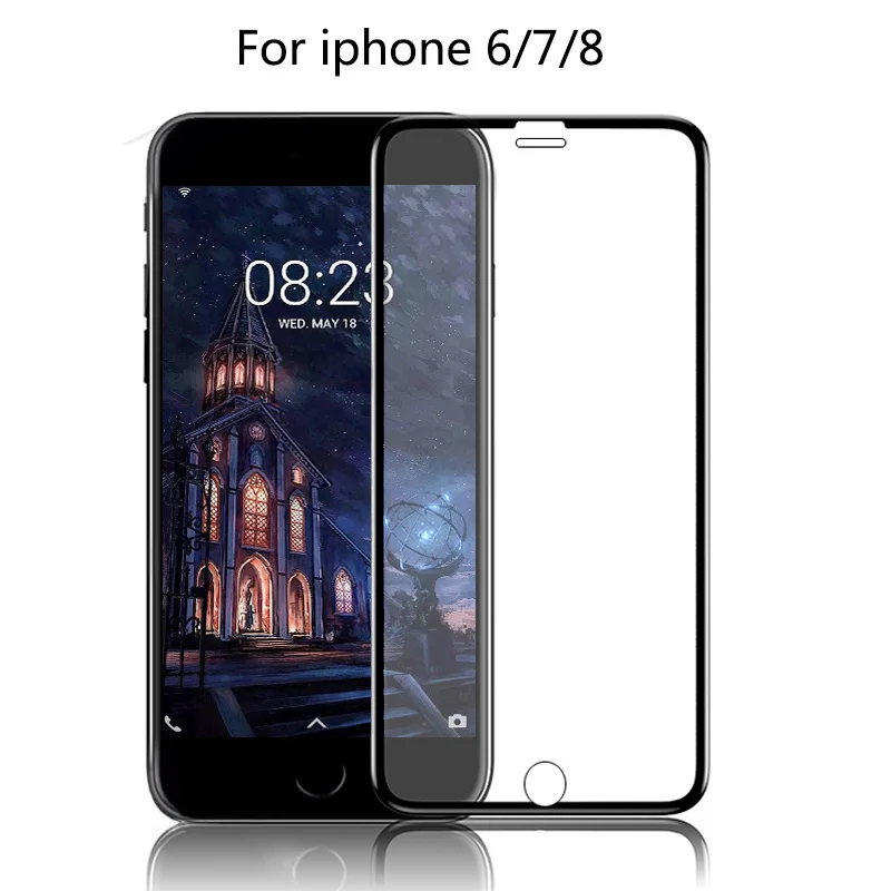 3D полное покрытие Защитное стекло для iPhone 6 6s 7 8 Plus X стекло flim iPhone XS Max XR защита экрана закаленное стекло на iPhone7