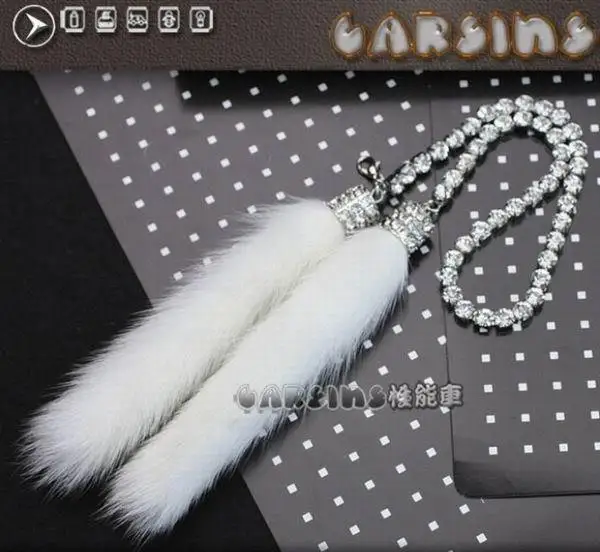 1 шт. подвеска для папы Vip авто удача белый черный норковый кристалл ремешок