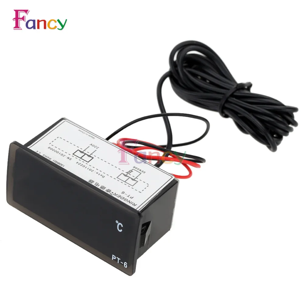 Diymore DC 12 В/AC 220 В Универсальный светодиодный измеритель температуры, цифровой дисплей, термометр для аквариума с датчиком NTC