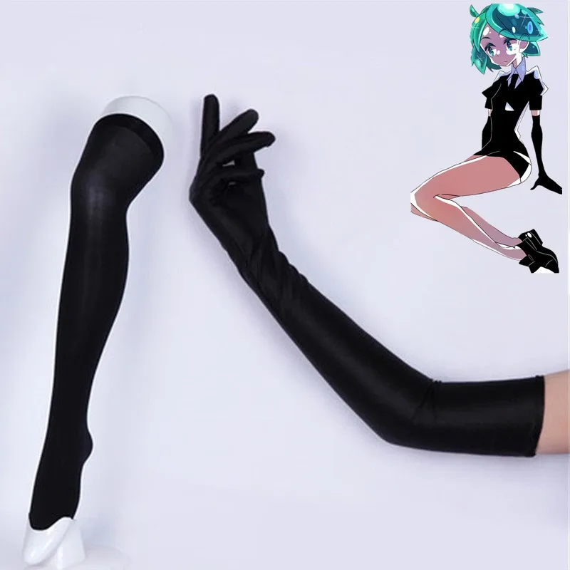 Хаски но куни Косплей Костюм Перчатки thighhighs носки земля блестящих фосфофиллитов киноварь аксессуары