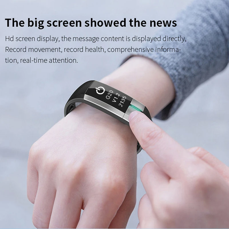 Фитнес браслет TimeOwner G20 с поддержкой Bluetooth пульсометром и шагомером|bluetooth wristband|smart