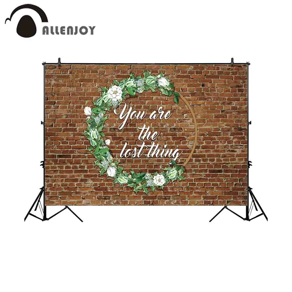 Allenjoy фоны для фотостудии винтажная кирпичная стена цветы растения вы последняя