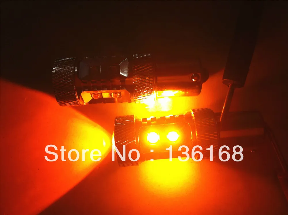 Комплект из 2 предметов 50 Вт Янтарная CANBUS ERROR FREE CREE чипы светодиодный PY21W 581 BAU15s