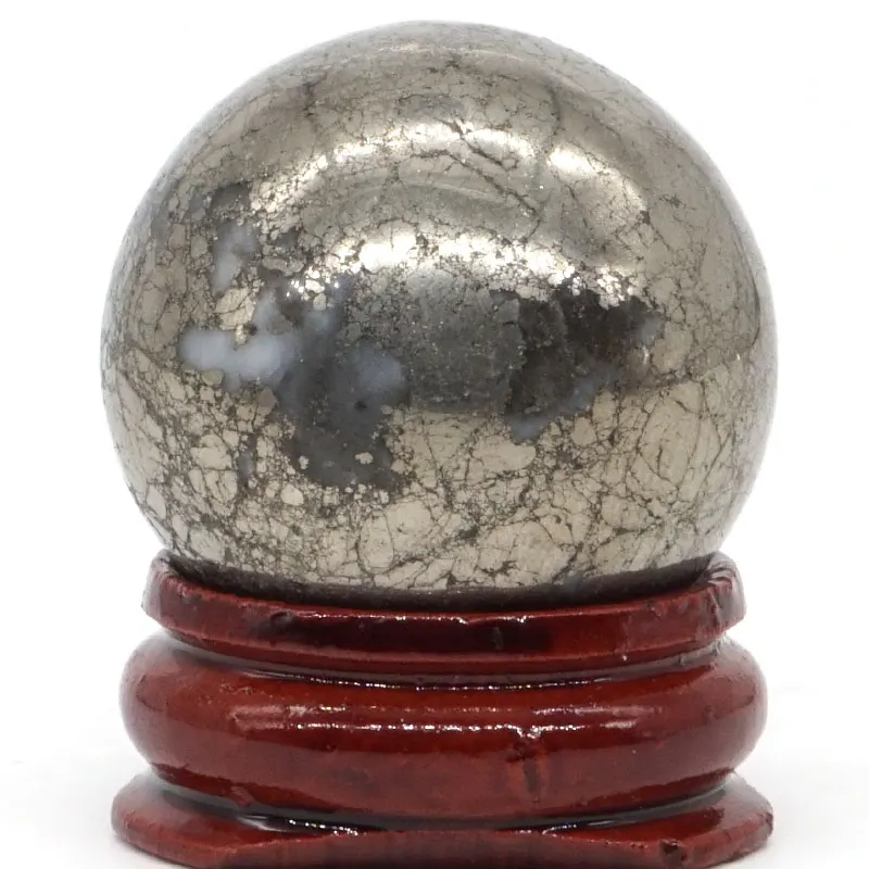 Натуральный пиритовый шар натуральный минерал Кварцевая Сфера ручной массаж