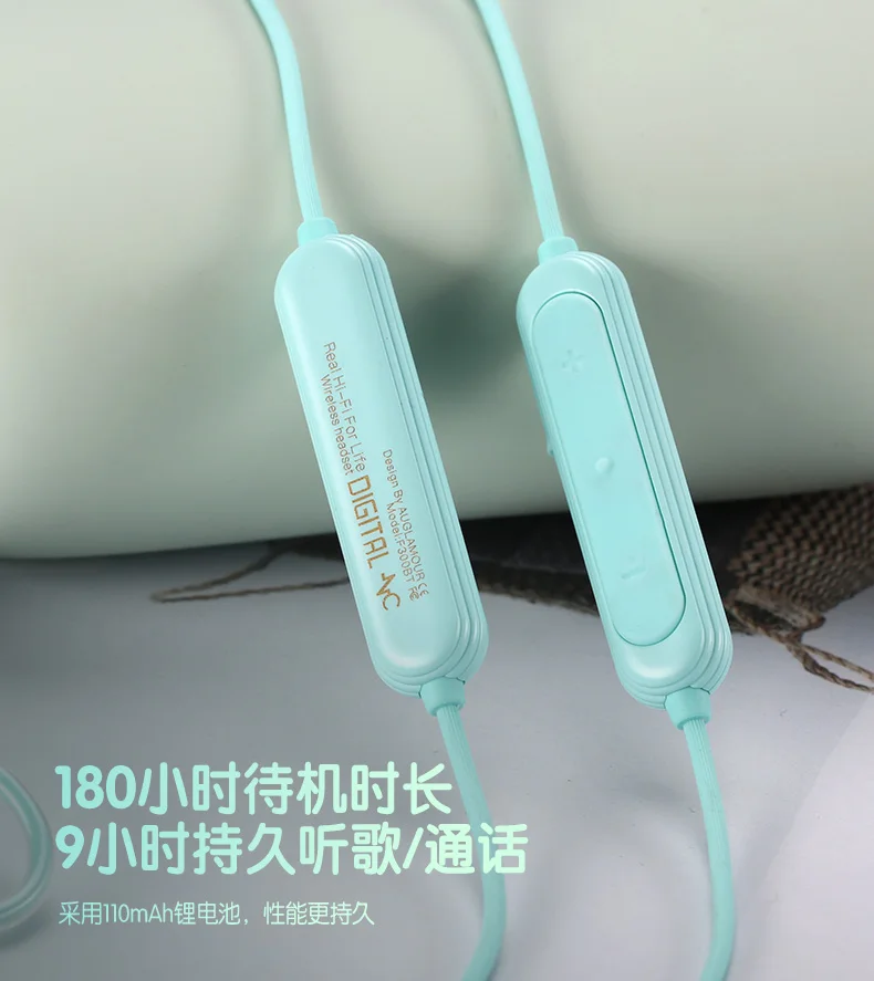 AUGLAMOUR F300BT Bluetooth Динамический HiFi музыкальный монитор спортивные наушники-вкладыши